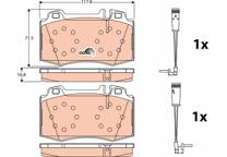 Front brake pad set