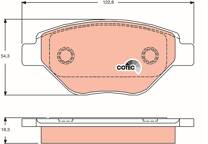 Front brake pad set