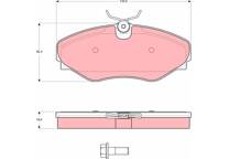 Front brake pad set