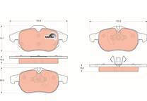 Front brake pad set