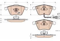 Front brake pad set