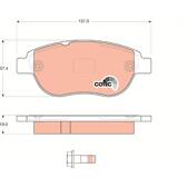 Front brake pad set TRW - GDB1624