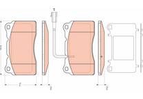 Front brake pad set