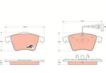 Front brake pad set