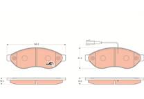 Front brake pad set