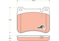 Front brake pad set