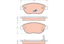 Front brake pad set
