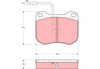 Front brake pad set