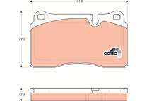 Front brake pad set