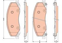 Front brake pad set