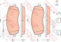 Front brake pad set