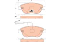 Front brake pad set