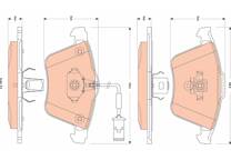 Front brake pad set