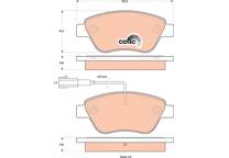 Front brake pad set