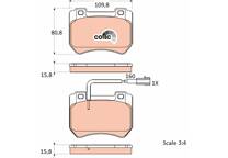 Front brake pad set