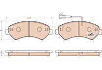 Front brake pad set