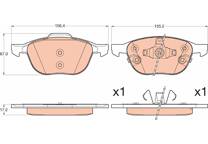 Front brake pad set