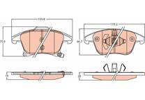 Front brake pad set