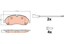 Front brake pad set