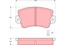 Front brake pad set