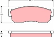 Front brake pad set