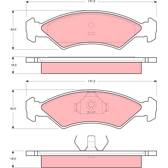 Front brake pad set TRW - GDB311
