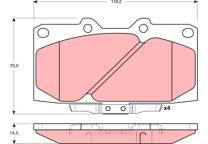 Front brake pad set