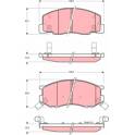 Front brake pad set TRW - GDB3157
