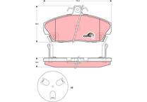 Front brake pad set