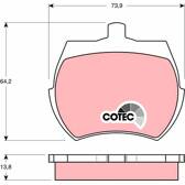 Front brake pad set TRW - GDB332