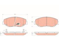 Front brake pad set