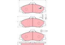 Front brake pad set