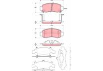 Front brake pad set