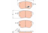 Front brake pad set