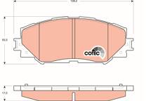 Front brake pad set