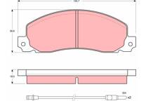 Front brake pad set