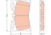 Front brake pad set