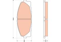 Front brake pad set