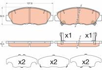 Front brake pad set