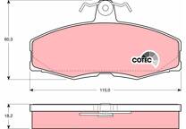 Front brake pad set