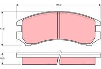 Front brake pad set