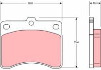 Front brake pad set