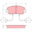 Front brake pad set TRW - GDB901