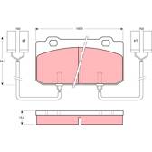 Front brake pad set TRW - GDB902
