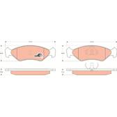 Front brake pad set TRW - GDB953