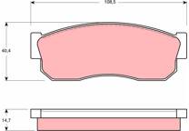 Front brake pad set