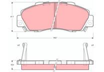 Front brake pad set