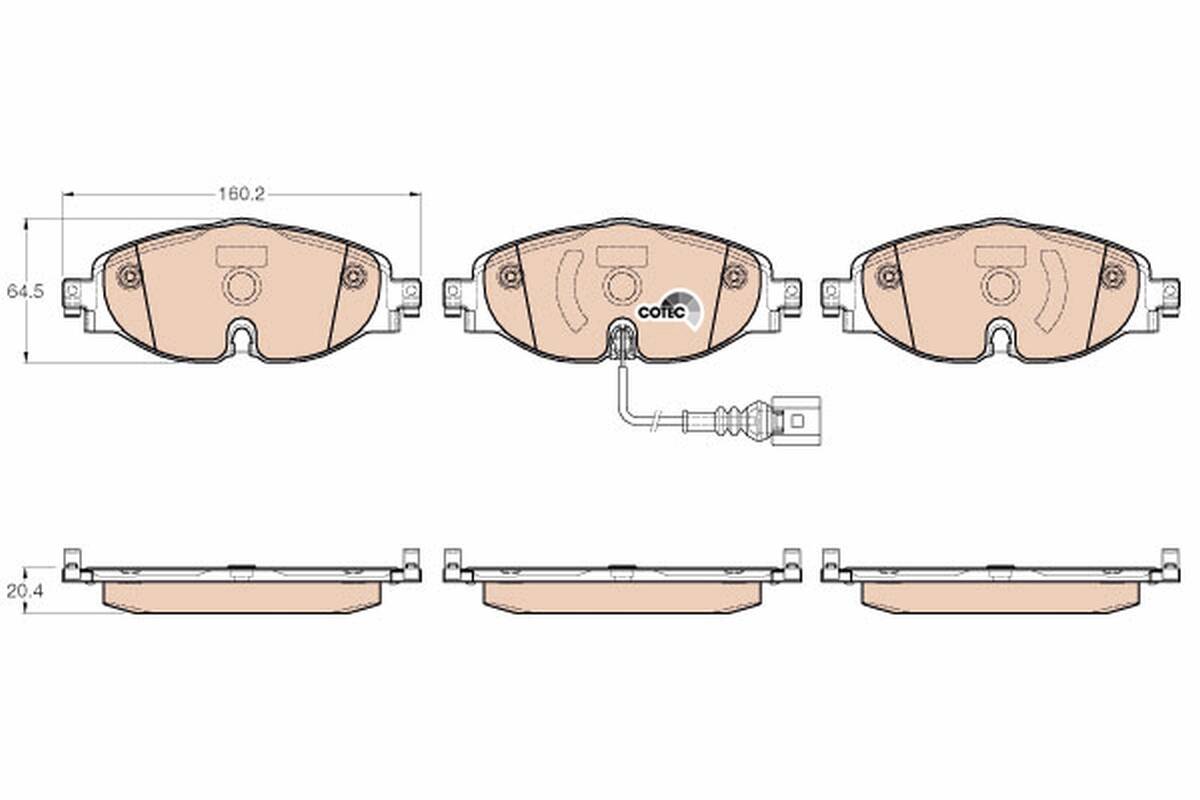 Front brake pad set