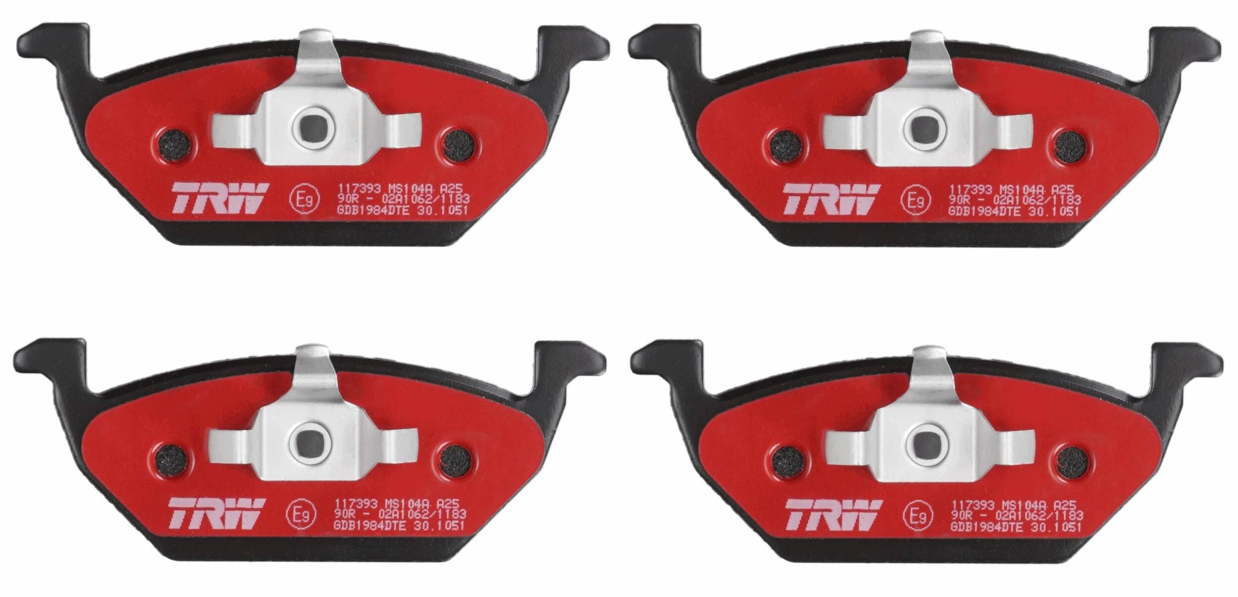 Front brake pad set