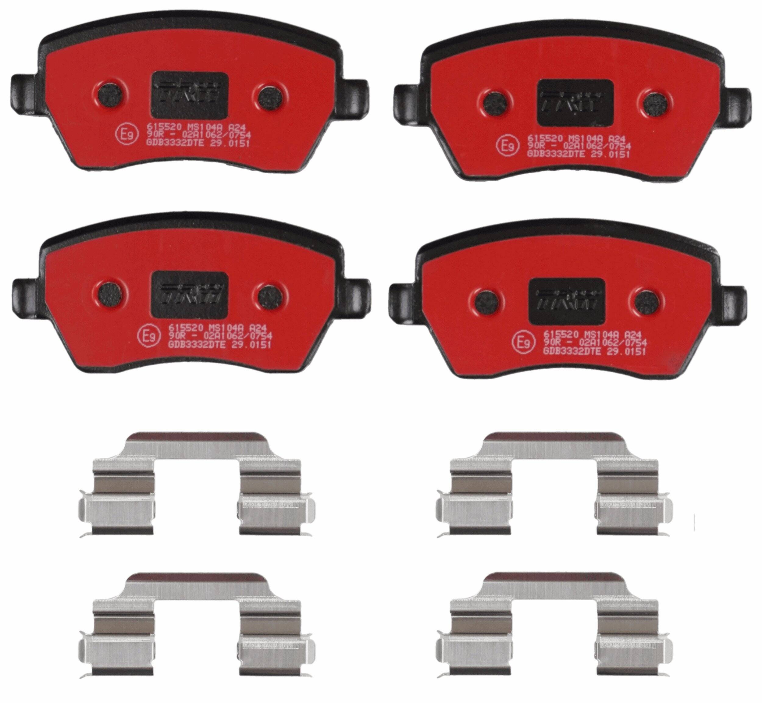 Front brake pad set